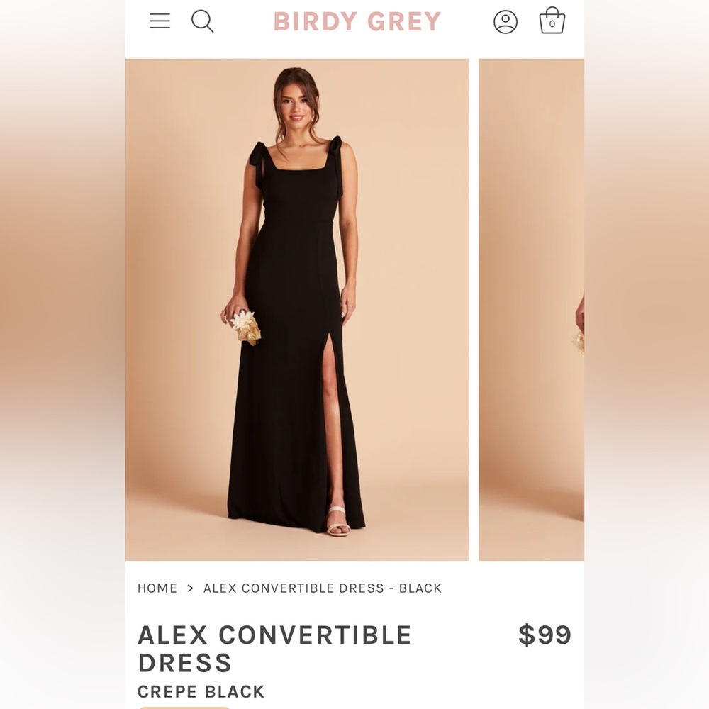 Birdy Grey ALEX CONVERTIBLE DRESS
CREPE BLACK